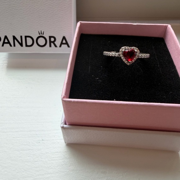 Pandora Jewelry - Pandora Sterling Silver Elevated Heart Ring